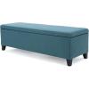 Christopher Knight Home Cleo Fabric Storage Ottoman, Dark Teal