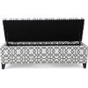 Christopher Knight Home Cleo Fabric Storage Ottoman, Grey Geometric Patterned