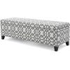 Christopher Knight Home Cleo Fabric Storage Ottoman, Grey Geometric Patterned