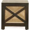 Christopher Knight Home Colstrip Handcrafted Ottoman Stool – Mango Wood – Natural and Walnut
