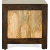 Christopher Knight Home Colstrip Handcrafted Ottoman Stool – Mango Wood – Natural and Walnut