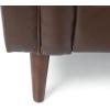 Christopher Knight Home Contemporary Tufted and Diamond Stitching Faux Leather Loveseat,Tub-Design 2-Seater Sofa,Removable Cushions,Birch Wood Legs,Square Arms,Dark Brown and Espresso(Dark Brown)