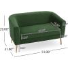 Christopher Knight Home Contemporary Tufted and Diamond Stitching Faux Leather Loveseat,Tub-Design 2-Seater Sofa,Removable Cushions,Birch Wood Legs,Square Arms,Dark Brown and Espresso(Forest Green)