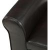 Christopher Knight Home Contemporary Upholstered Storage Ottoman Bench with Rolled Arms, Brown and Dark Brown