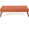 Christopher Knight Home Dilwyn Fabric Tuft Top Ottoman, Orange