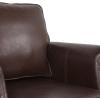 Christopher Knight Home Dowd Club Chair with Nailhead Trim – Faux Leather – Dark Brown(Dark Brown)