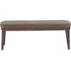 Christopher Knight Home Ella Mid-Century Faux Leather Upholstered Dining Bench, End of Bed Footrest, Entryway/Hallway Seating, Indoor Ottoman Bench with Padded Seat and Solid Wood Leg, Beige+Natural(Brown)
