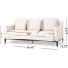 Christopher Knight Home Elliston Sofas, Beige + Dark Walnut(Beige + Dark Walnut)