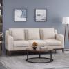 Christopher Knight Home Elliston Sofas, Beige + Dark Walnut(Beige + Dark Walnut)
