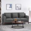 Christopher Knight Home Elliston Sofas, Beige + Dark Walnut(Charcoal + Dark Walnut)