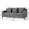 Christopher Knight Home Elliston Sofas, Beige + Dark Walnut(Charcoal + Dark Walnut)