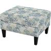 Christopher Knight Home Fabric Ottoman Footrest Rectangular Upholstered Non Storage Ottoman Foot Rest Stool with Tufted Stitching, 28.25 “W x 23 “D x 18.5 “H, Leaf Printed(Flower Printed storage)