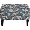 Christopher Knight Home Fabric Ottoman Footrest Rectangular Upholstered Non Storage Ottoman Foot Rest Stool with Tufted Stitching, 28.25 “W x 23 “D x 18.5 “H, Leaf Printed(Leaf Printed non Storage)