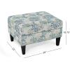 Christopher Knight Home Fabric Ottoman Footrest Rectangular Upholstered Non Storage Ottoman Foot Rest Stool with Tufted Stitching, 28.25 “W x 23 “D x 18.5 “H, Leaf Printed(Flower Printed storage)