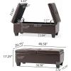 Christopher Knight Home GDFStudio Christopher Knight Home Merrill Double Opening Leather Storage Ottoman, Chocolate Brown