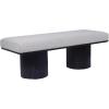 Christopher Knight Home Galileo 48″ W Boucle Bench, Upholstered Bench, End of Bed Footstool, Hallway Footrest, Wooden Legs Frame, Rectangular Spacious Chair, Comfort Seating for Dining Living, Black(Black)
