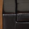 Christopher Knight Home Guernsey Leather Wood-Frame Storage Ottoman, Black