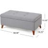 Christopher Knight Home Harper Fabric Storage Ottoman, Light Grey