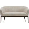 Christopher Knight Home Irelia Corduroy Recessed Arm Loveseat, Comfy Upholstery 2 Seater Sofa, Wooden Frame Living Room Chair, Mid-Century Modern Soft Seating Lounge Sofa, Beige + Walnut