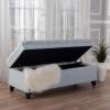 Christopher Knight Home Juliana Fabric Storage Ottoman, Light Sky