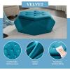 Christopher Knight Home Kiin Velvet Storage Ottoman, Medium Ottoman Foot Rest, Foot Stools Ottoman with Storage, Living Room Sofa Couch Extra Seat, Modern Coffee Table for Home Office, Purple(Blue)