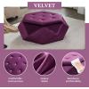Christopher Knight Home Kiin Velvet Storage Ottoman, Medium Ottoman Foot Rest, Foot Stools Ottoman with Storage, Living Room Sofa Couch Extra Seat, Modern Coffee Table for Home Office, Purple(Purple)