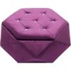 Christopher Knight Home Kiin Velvet Storage Ottoman, Medium Ottoman Foot Rest, Foot Stools Ottoman with Storage, Living Room Sofa Couch Extra Seat, Modern Coffee Table for Home Office, Purple(Purple)