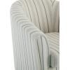 Christopher Knight Home Lixi Fabric Upholstered Accent Chair, Wooden Living Room Barrel Chair, Bedroom Comfy Reading Chair, Beige and Blue