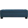 Christopher Knight Home Maddie Living Room Ottoman with Storage, Entryway Boucle Fabric Upholstered Storage Ottoman Bench, Rectangular Sofa Foot Stool, Bedroom End of Bed Bench, Shoe Organizer, Beige(Blue)