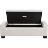 Christopher Knight Home Maddie Living Room Ottoman with Storage, Entryway Boucle Fabric Upholstered Storage Ottoman Bench, Rectangular Sofa Foot Stool, Bedroom End of Bed Bench, Shoe Organizer, Beige(Beige)