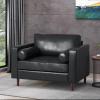 Christopher Knight Home Malinta Club Chair, Midnight + Espresso(Midnight Black + Espresso)