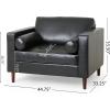 Christopher Knight Home Malinta Club Chair, Midnight + Espresso(Midnight Black + Espresso)