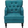 Christopher Knight Home Malone Fabric Club Chair, Wood, Dark Teal , 31.75D x 28W x 35H Inch(Dark Teal)
