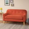 Christopher Knight Home Mariah Mid-Century Modern Loveseat, Muted Orange(Muted Orange)