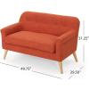 Christopher Knight Home Mariah Mid-Century Modern Loveseat, Muted Orange(Muted Orange)