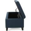 Christopher Knight Home Mission Fabric Storage Ottoman, Dark Blue, 18.75 x 50.50 x 16.00 inches(Dark Blue fabric)