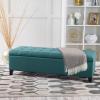 Christopher Knight Home Mission Fabric Storage Ottoman, Dark Blue, 18.75 x 50.50 x 16.00 inches(Dark Teal fabric)