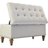 Christopher Knight Home Naja Ottoman Storage Bench, Modern Bed End Bench with Storage, Rectangular Ottoman Bench, Upholstered Storage Ottoman for Living Room, Entryway and Bedroom, Linen Beige(Linen Beige)