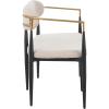 Christopher Knight Home Names Modern Metal Loveseat, Living Room Fabric Upholstered Settee, Curved Open Backrest 2-Seater Sofa, Cozy Couch for Bedroom, Apartment, Home Office, Black+Coffee+Beige(Black+ Gold + Beige)
