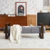 Christopher Knight Home Neapo Ottoman Bench, Ottoman with Armrest, Bench Chair, Rectangular Footstool, End of Bed Bench Seat, Linen Fabric Upholstery Ottoman for Living Room Bedroom Hall, Grey(Grey)
