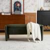 Christopher Knight Home Neapo Oval Storage Ottoman, Boucle Bench Ottoman, Storage Bench Chair, Hidden Space, End of Bed Upholstered Storage Bench for Living Room Bedroom Home Decor, Dark Green(Dark Green)