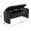 Christopher Knight Home Neapo Oval Storage Ottoman, Boucle Bench Ottoman, Storage Bench Chair, Hidden Space, End of Bed Upholstered Storage Bench for Living Room Bedroom Home Decor, Dark Green(Dark Green)
