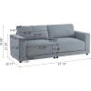 Christopher Knight Home Paren 81″ Modern Velvet Upholstered Loveseat, Comfy Living Room Sofa Couch with Wooden Frame, 2-Seater Upholstered Sofa Cloud Couch, Furniture for Hotel/Apartment, Light Grey(Light Grey)
