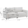 Christopher Knight Home Paren 81″ Modern Velvet Upholstered Loveseat, Comfy Living Room Sofa Couch with Wooden Frame, 2-Seater Upholstered Sofa Cloud Couch, Furniture for Hotel/Apartment, Light Grey(Beige)