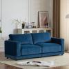 Christopher Knight Home Paren 81″ Modern Velvet Upholstered Loveseat, Comfy Living Room Sofa Couch with Wooden Frame, 2-Seater Upholstered Sofa Cloud Couch, Furniture for Hotel/Apartment, Light Grey(Blue)