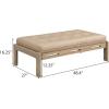 Christopher Knight Home Penley Modern Faux Leather Upholstered Ottoman Coffee Table, Wooden Rectangular Cocktail Ottoman, Living Room Sofa Footstool, Brown+Walnut(Taupe+brown)