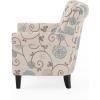 Christopher Knight Home Roseville Fabric Floral Club Chair, Blue Flowers