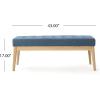Christopher Knight Home Saxon Fabric Bench, Blue