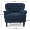 Christopher Knight Home Tafton Fabric Club Chair, Dark Blue 35D x 33.5W x 34.5H in