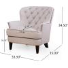 Christopher Knight Home Tafton Fabric Club Chair, Light Blue(White)